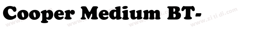 Cooper Medium BT字体转换